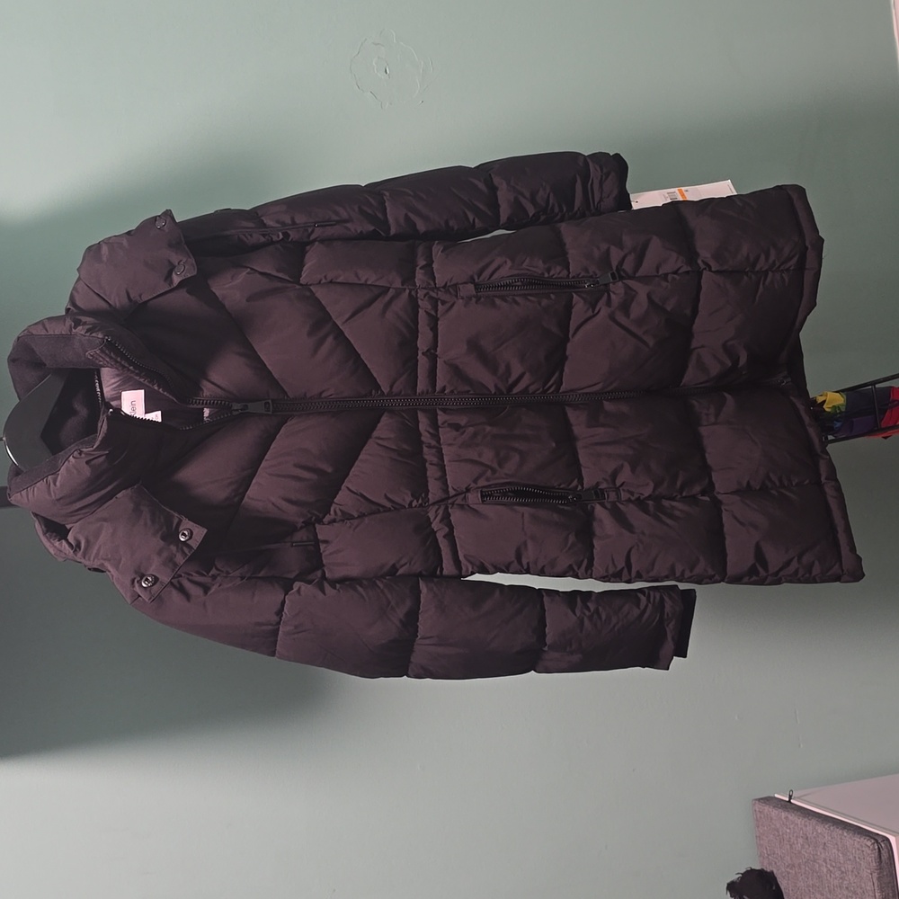 NWT Calvin Klein Black Puffer Parka Jacket